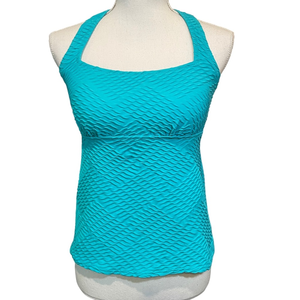 Land’s End Turquoise Tankini Swim Top.  Size 4